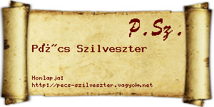 Pécs Szilveszter névjegykártya